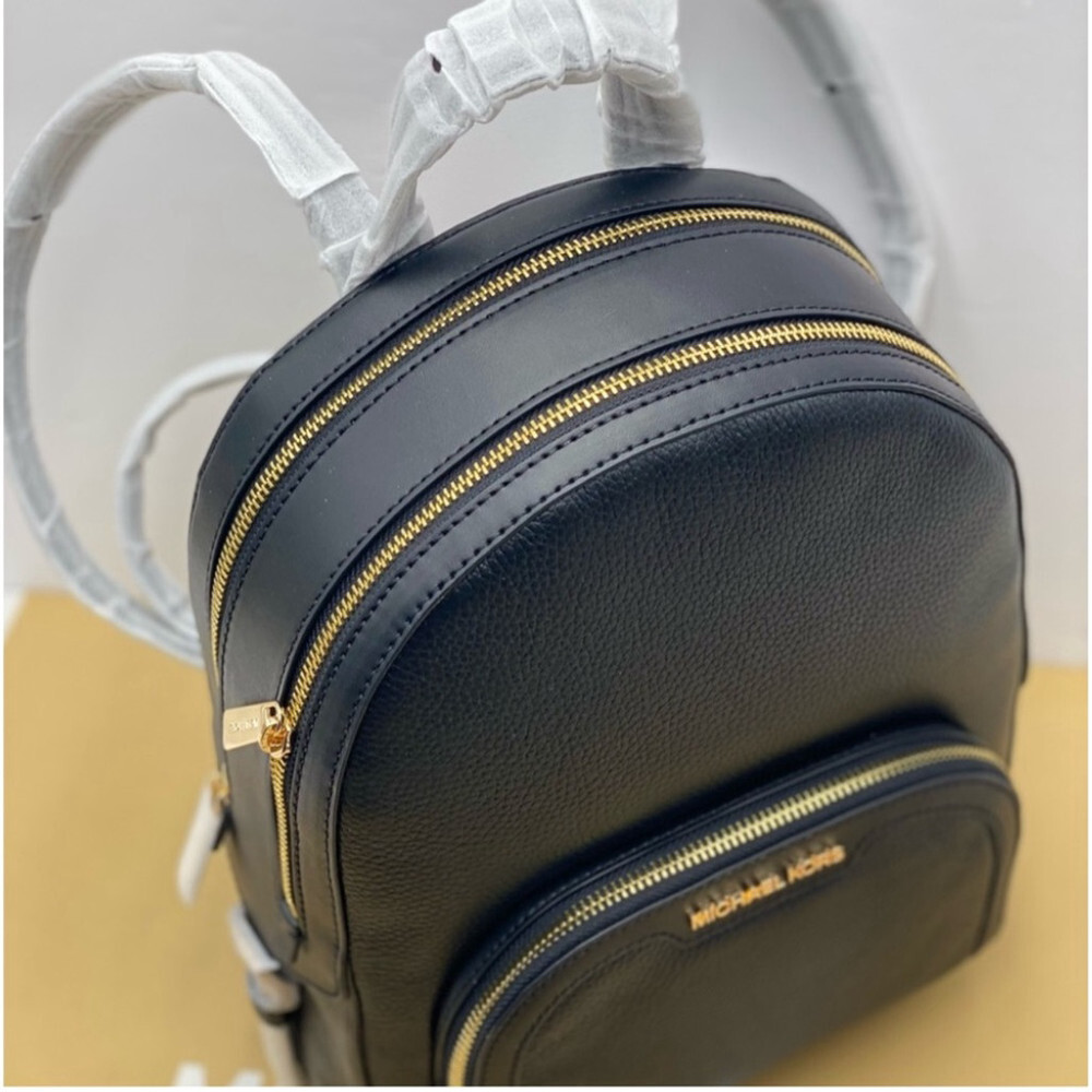 Michael Kors Jaycee Medium Pebbled Leather Backpack Black - Picture 5 of 12